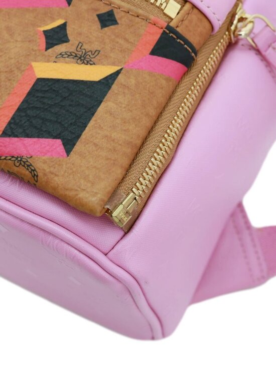 MCM  Visetos Leather Backpack Pink main image 6